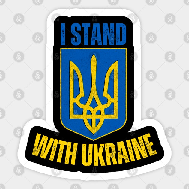 I Stand With Ukraine Sticker by Creatifly Graphic Tees